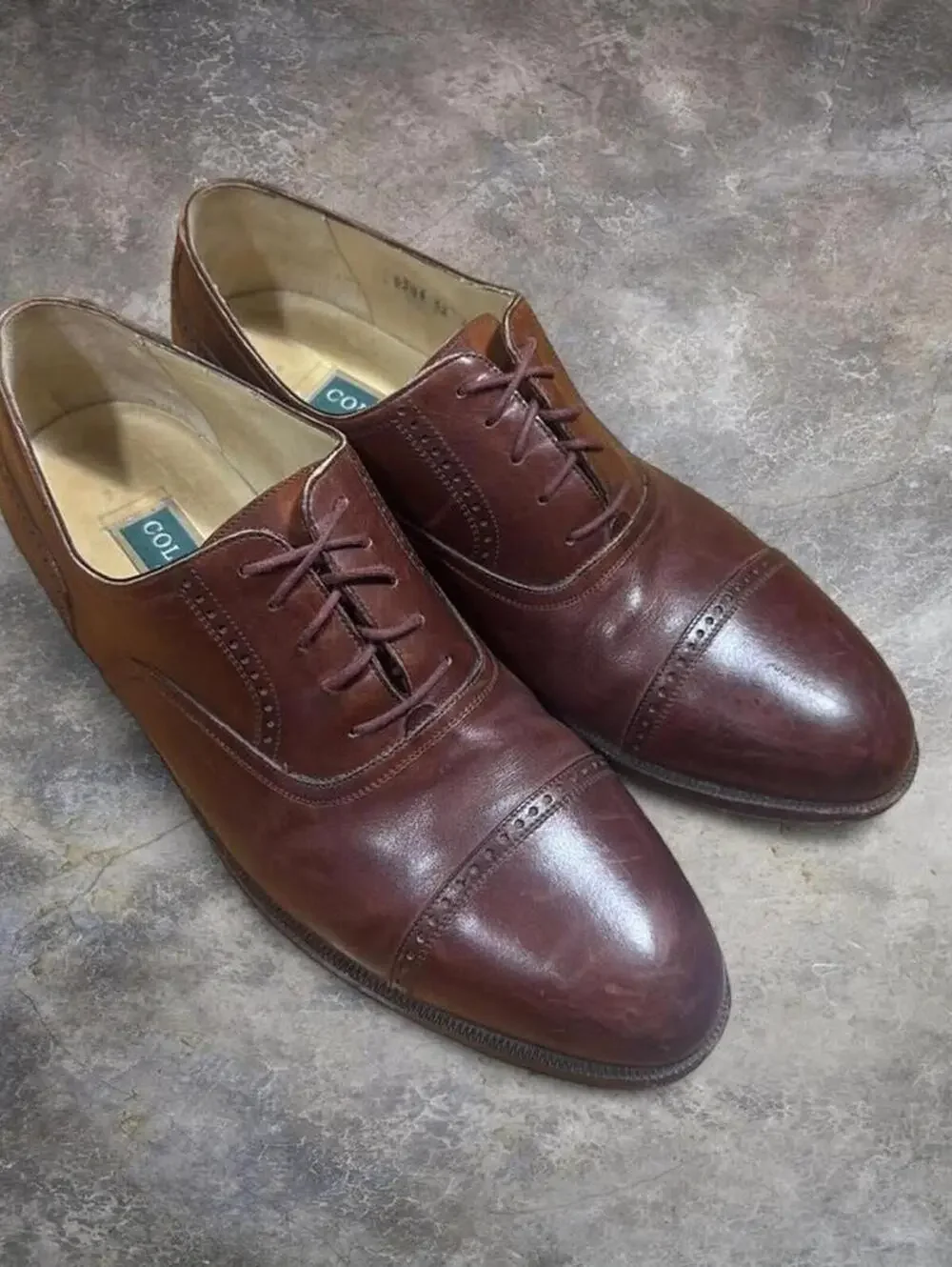Cole Haan Men's Oxford Sz 12 | Made in Italy | Brown Leather